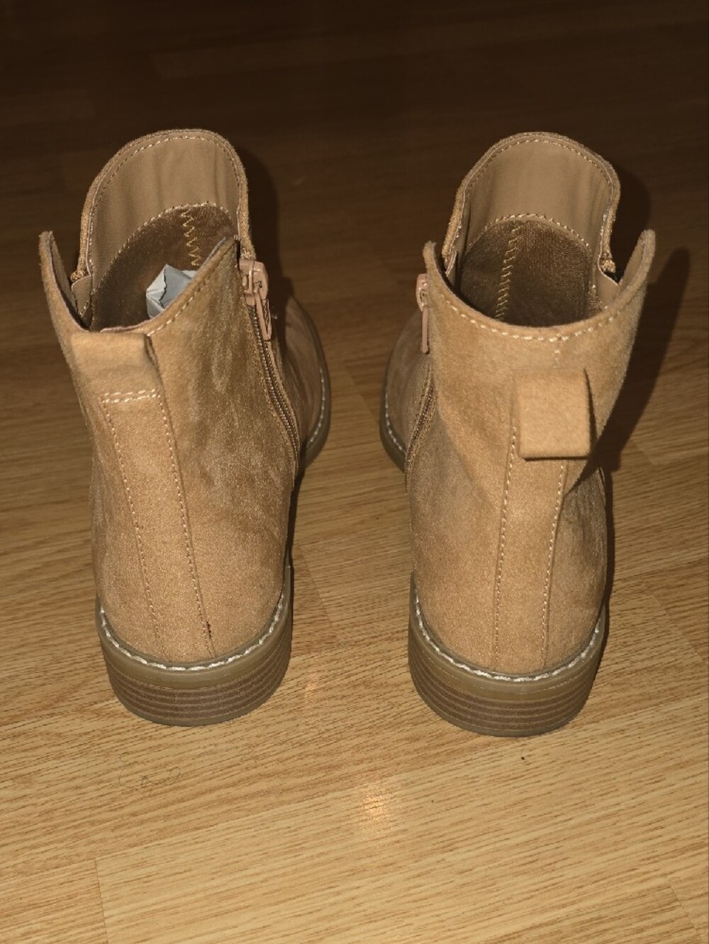 Women's Tan Suede Chelsea Boots - Classic Slip-On Style - Picture 2 of 3